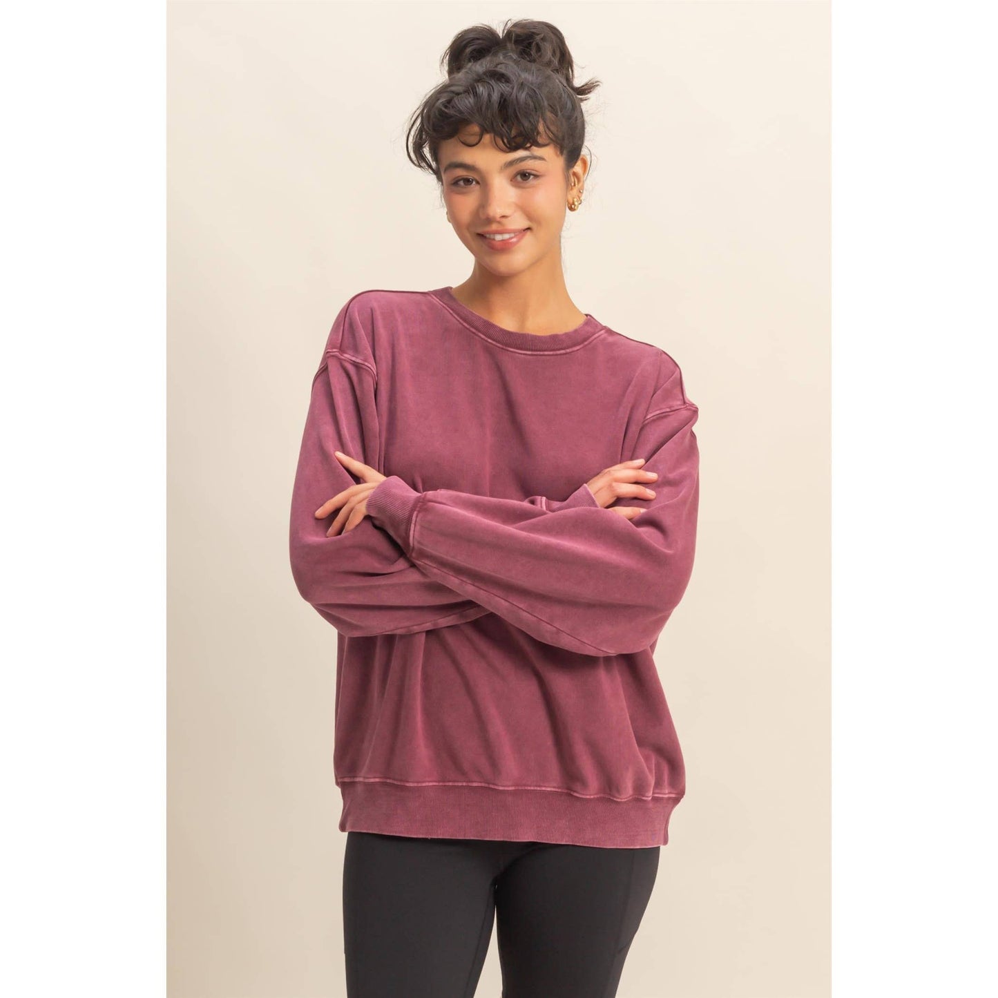 Oversized Mineral Washed Sweatshirt