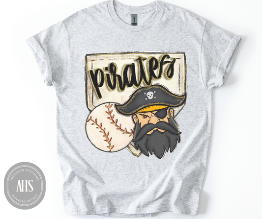 Glitter Pirate Homeplate TShirt